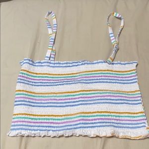 SOLD✨✨✨Striped stretchy crop top